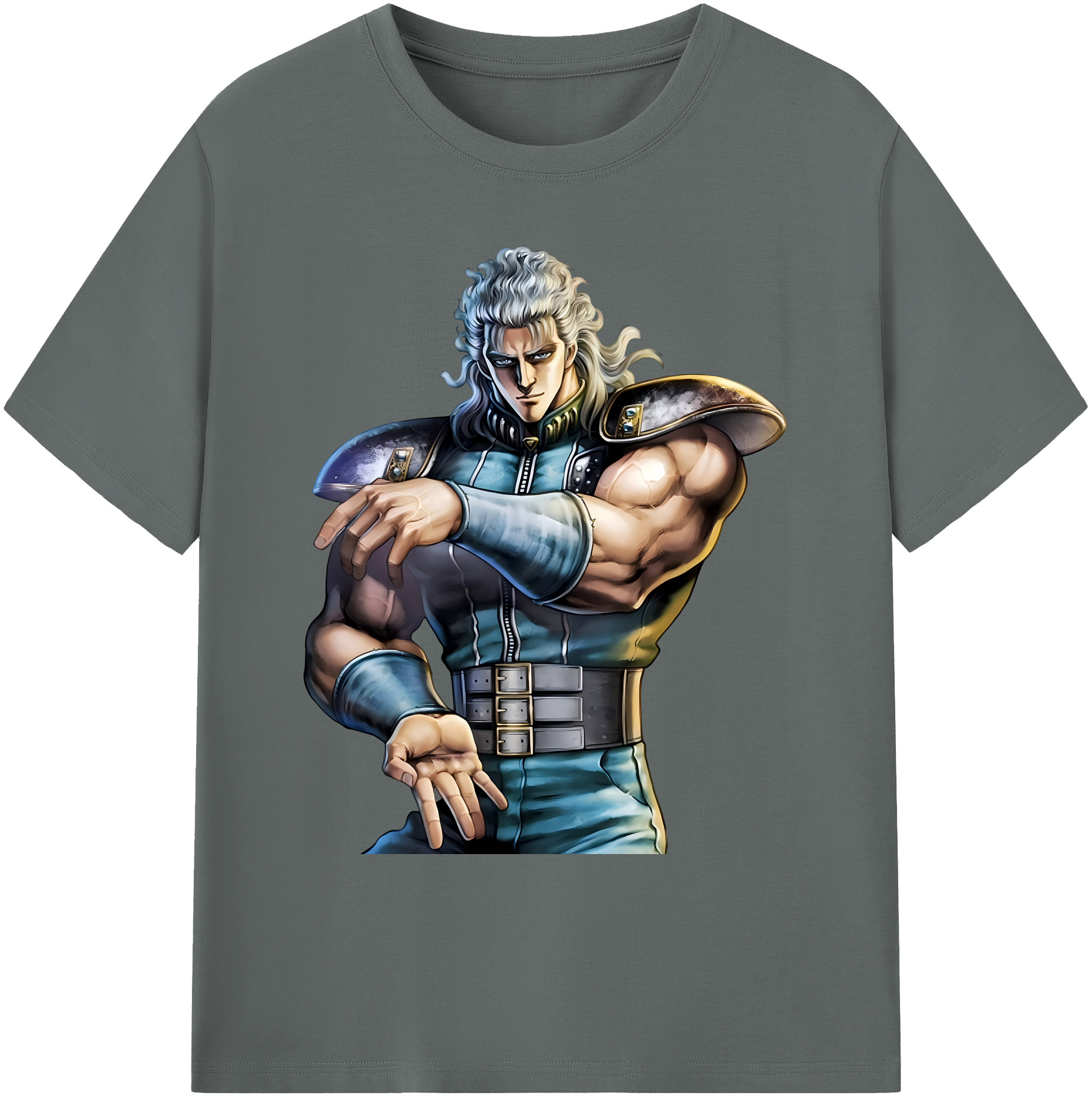 （画像用） 北斗の拳 Fist of the North Star 綿100％ メンズ半袖Tシャツ｜肌触りやわらか＆通気性